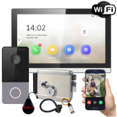 Беспроводной Wi-Fi домофон с замком и Wi-Fi панелью со считывателем Hikvision Smart Home (управление со смартфона)