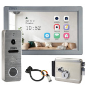 Домофон для частного дома с электромеханическим замком SEVEN DP-7570 FHD Lock Kit Grey