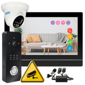 Wi-Fi домофон с дополнительной камерой SEVEN DP-7576 Cam Kit black (AI детекция человека, дозвон на телефон, Tuya Smart)