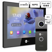 IP комплект видеодомофона NeoLight Alpha Hybrid IP Kit Black (панель Solo IP) — дозвон на телефон и запись видео