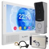 Wi-Fi відеодомофон із замком Slinex Sonik AI Home Kit white — інтелектуальна AI-детекція руху та переадресація виклику