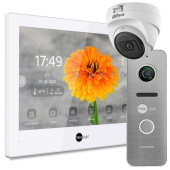 Домофон с WiFi и дополнительной видеокамерой NeoLight Alpha Hybrid Cam Kit White — дозвон на телефон и запись видео