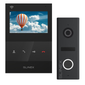 Комплект Wi-Fi домофона с управлением со смартфона и записью видео по детектору движения Slinex Starter Kit 4" Cloud black