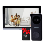 Комплект 7" Wi-Fi видеодомофона Hikvision DS-KIS313-P (B) (дозвон и управление с телефона)