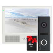 Комплект премиум домофона с записью и антивандальной панели Slinex Sonik Kit White
