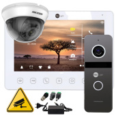 Wi-Fi видеодомофон с вызывной панелью и видеокамерой NeoLight NeoKIT Cam WF White (управление с телефона и запись видео)