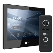 FullHD комплект Wi-Fi видеодомофона NeoLight Alpha Hybrid HD Kit Pro Black (панель Prime FHD) — дозвон на телефон и запись видео
