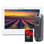 Комплект видеодомофона с записью видео BCOM BD-780M White Kit box + подарок SD карта