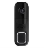 Відеодзвінок Ajax DoorBell black з вбудованим штучним інтелектом, ІЧ-сенсором та керуванням у застосунку