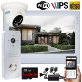 Wi-Fi домофон с дополнительной камерой Seven DP-7577 Video Kit white (запись видео, дозвон на телефон, поддержка Tuya Smart)
