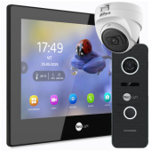 Домофон с WiFi и дополнительной видеокамерой NeoLight Alpha Hybrid Cam Kit Black — дозвон на телефон и запись видео