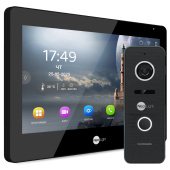 FullHD комплект 10" Wi-Fi видеодомофона NeoLight MEZZO Hybrid HD Kit Pro Black (панель Prime FHD) — дозвон на телефон и запись видео
