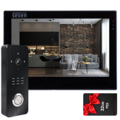Комплект Wi-Fi видеодомофона 7 дюймов с переадресацией звонка SEVEN DP-7577Kit black