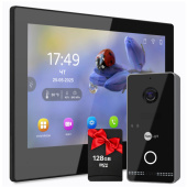 Беспроводной комплект видеодомофона NeoLight Alpha Hybrid IPW Kit Black (панель Optima IPW) — дозвон на телефон и запись видео