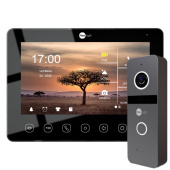 Комплект Wi-Fi FHD домофона с дозвоном на телефон и записью Neolight NeoKIT HD WF Black (Kappa+ HD WF + Solo FHD)