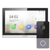 Комплект 7" IP WiFi домофона и WiFi панели вызова HikVision DS-WF63-CR-KIT Black (мобильное приложение и удаленный доступ)