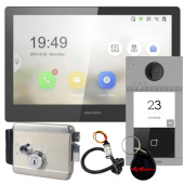 WiFi відеодомофон 10 дюймів із замком Hikvision DS-KH85-KV2R-EM (управління замком та воротами, дозвон на телефон)