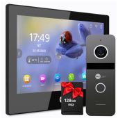 Беспроводной комплект видеодомофона NeoLight Alpha Hybrid IP Wi-Fi Kit Black (панель Solo IPW + PoE адаптер) — дозвон на телефон и запись видео