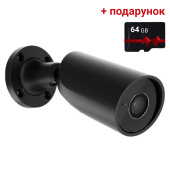 5Мп IP камера відеоспостереження Ajax BulletCam black (4мм) з мікрофоном та можливостями штучного інтелекту