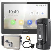 Комплект 10" IP Wi-Fi домофону з електромеханічним замком та керуванням зі смартфону HikVision DS-KH85-VP-EM