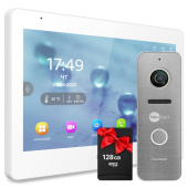 FullHD комплект 10" Wi-Fi видеодомофона NeoLight MEZZO Hybrid HD Kit Pro White (панель Prime FHD) — дозвон на телефон и запись видео