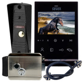 Комплект домофону з електромеханічним замком SEVEN DP–7542 Lock Kit black