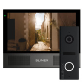 Комплект премиум домофона с записью и антивандальной панели Slinex Sonik Kit Black