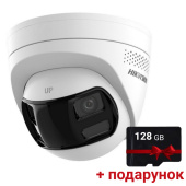 6Мп IP відеокамера з оглядом 180°, вбудованим мікрофоном та динаміком Hikvision DS-2CD1363G2P-LIUF/SL (2.8мм)