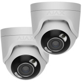 8Мп IP відеоспостереження зі звуком, AI детекцією та керуванням з телефону Ajax TurretCam-8MpHL-Kit white