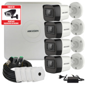 Комплект 2Мп уличного Ultra Low-Light HD наблюдения с детекцией людей и авто Hikvision DS-16D3T-2MP-4OUT