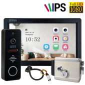 Домофон для частного дома с электромеханическим замком SEVEN DP-7570 FHD Home-Lock Black