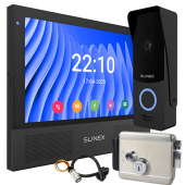 Wi-Fi видеодомофон с замком Slinex Sonik AI Home Kit black — интеллектуальная AI-детекция движения и переадресация вызова