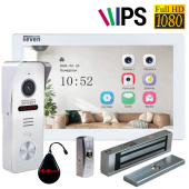 Комплект IPS домофона 7 дюймов с магнитным замком 180кг и видеопанелью со считывателем SEVEN DP-7570 FHD Office-Kit