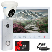 Комплект 7-дюймового видеодомофона с вызывной панелью и видеокамерой SEVEN DP-7575 Cam Kit white