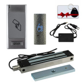 Комплект контролю доступу з електромагнітним замком (300 кг) для вуличного встановлення SEVEN SKD-KIT-EMG15 (IP67, нержавіюча сталь)