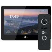 FullHD комплект 10" Wi-Fi відеодомофону NeoLight MEZZO Hybrid HD Kit Pro Black (панель Prime FHD) — дозвон на телефон та запис відео