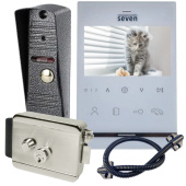 Комплект домофона с электромеханическим замком SEVEN DP–7542 Lock Kit white