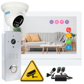 Wi-Fi домофон с дополнительной камерой SEVEN DP-7576 Cam Kit white (AI детекция человека, дозвон на телефон, Tuya Smart)