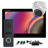 Wi-Fi 7" домофон із додатковою камерою Slinex Nexo 7 Cloud Video Kit Black (запис відео, додзвон на телефон)