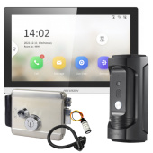 Комплект IP Wi-Fi домофона с замком и антивандальной панелью вызова HikVision Kit Home WF (управление со смартфона)