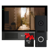 Комплект премиум домофона с записью и антивандальной панели Slinex Sonik Kit Black