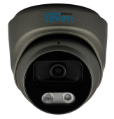 5Мп купольна IP PoE відеокамера із вбудованим мікрофоном SEVEN IP-7215PA PRO black (2,8 мм)