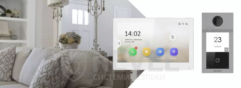 IP Wi-Fi видеодомофон HikVision DS-KH6350-WTE1