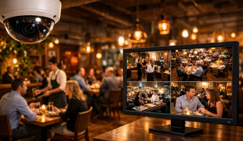 Видеонаблюдение в кафе и ресторане (фото)