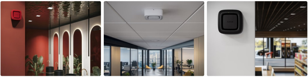 Беспроводная световая сирена Аякс EN54 FireProtect VAD