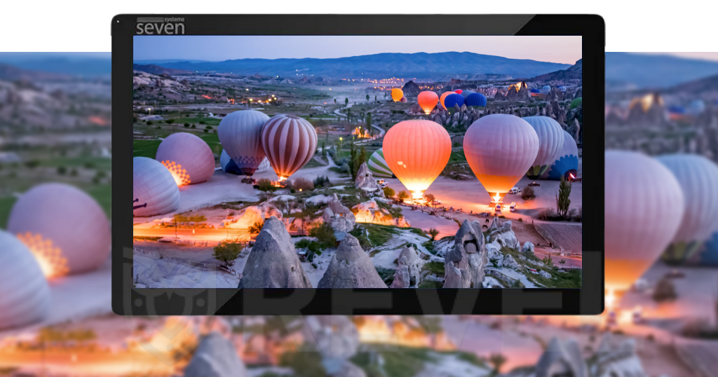 Режим фоторамка — домофон SEVEN DP-7517FHDW IPS black (фото)