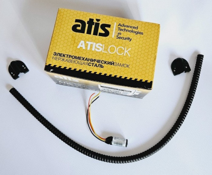 Электромеханический замок на калитку ATIS Lock SS CK + БУЗ + гибкий переход 50см (для управления замком с домофона)