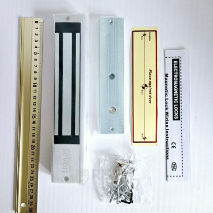 Замок электромагнитный 280 кг SEVEN ML-7720 + уголок SEVEN LB-7728