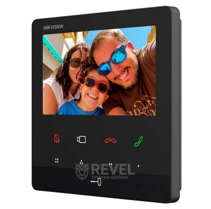 Беспроводной 4" Wi-Fi домофон с замком и Wi-Fi панелью со считывателем Hikvision DS-WF61-CR-EM Black (управление со смартфона)