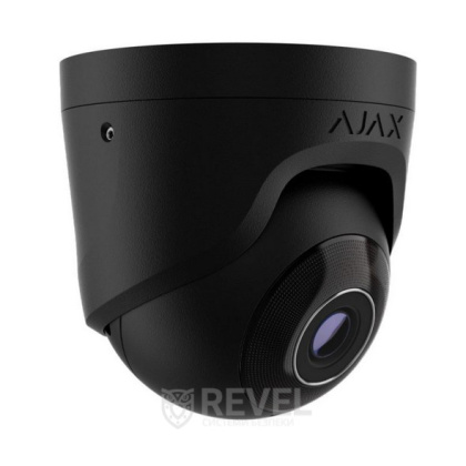 5Мп IP камера видеонаблюдения Ajax TurretCam black (2.8мм) с микрофоном и возможностями искусственного интеллекта